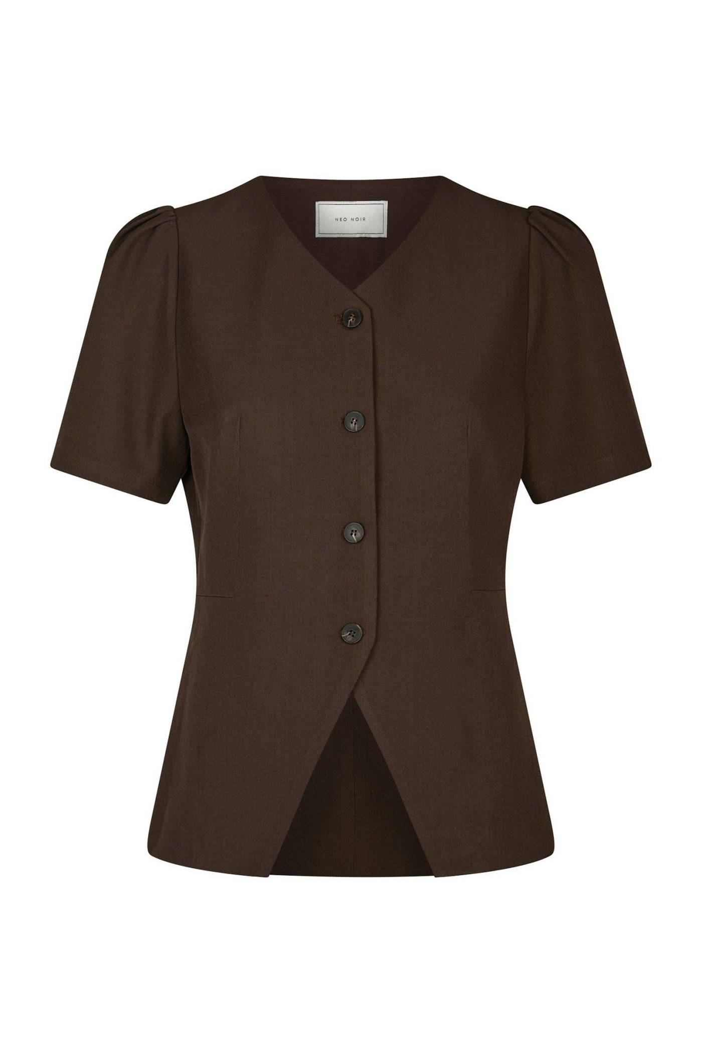 Jules Structure Blouse Dark brown - 165065