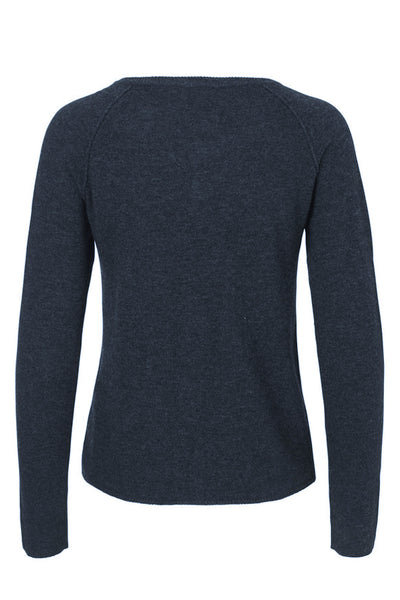 1421 CARDIGAN DARK NAVY MELANGE - 1421 Thumbnail