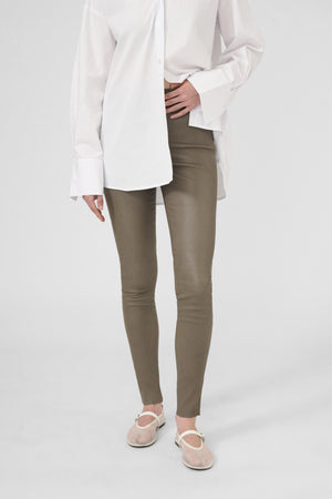 MemeKB Leather Pants WALNUT - 10102014