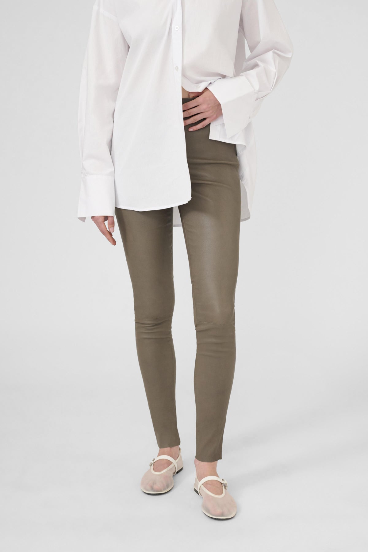 MemeKB Leather Pants WALNUT - 10102014