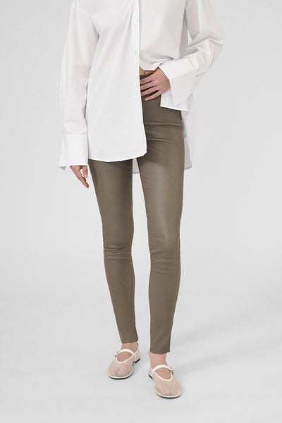 MemeKB Leather Pants WALNUT - 10102014 Thumbnail