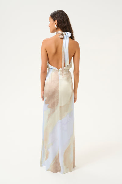 OlgaKB Long Dress Olga print Heather - 10104937 Thumbnail