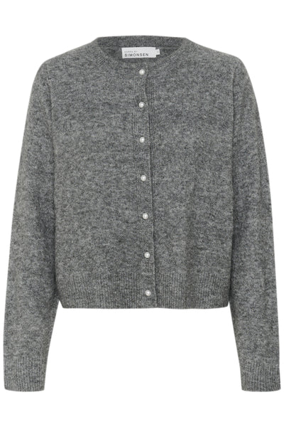 KBNoabelle Plain Cardigan Opal Gray Melange - 10105345 Thumbnail