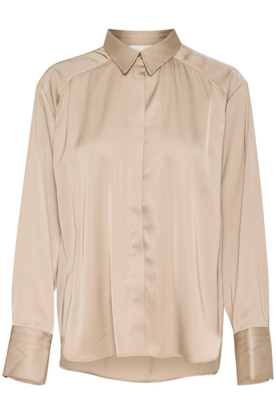 KBThorun Shirt Simply Taupe - 10105417 Thumbnail