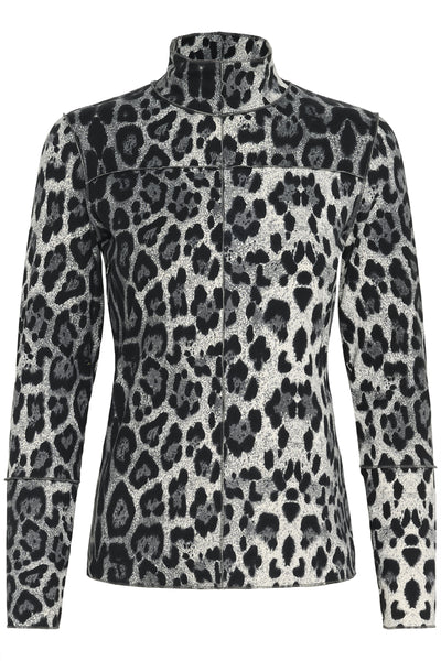 KBPavie Kiri Blouse Animal Grey Print - 10105472 Thumbnail