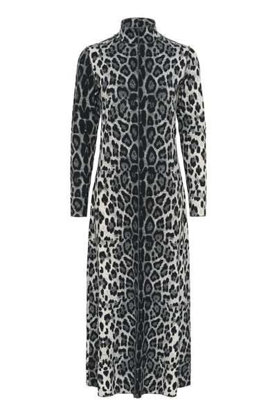 KBPavie Kiri Dress Animal Grey Print - 10105473 Thumbnail