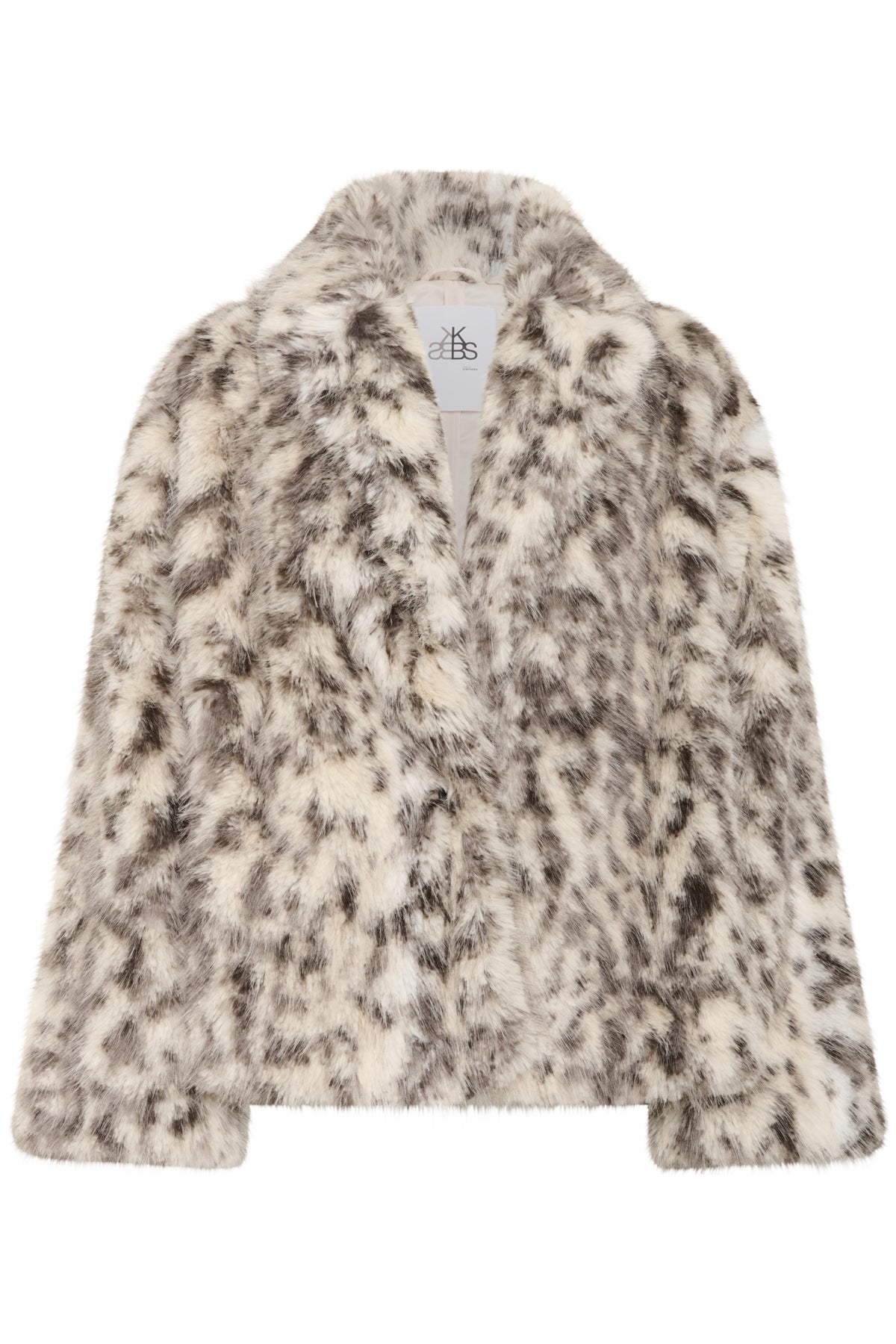 KBAmira Fur Coat White and Black Fur - 10105526
