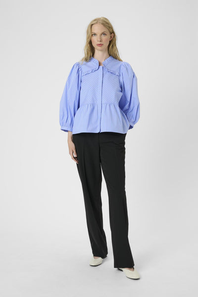 KBAmy Nette Blouse Della Robbia Blue Stripe - 10105538 Thumbnail