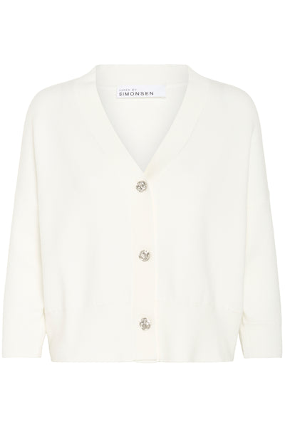 KBAntonella V-Neck Cardigan Egret - 10105544 Thumbnail
