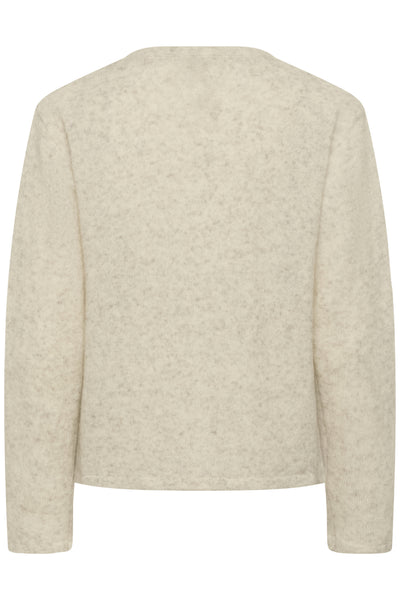 KBZelda Round neck Cardigan Egret - 10105602 Thumbnail