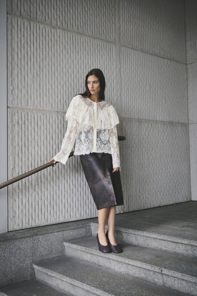 KBBridget Blouse Egret - 10105640 Thumbnail