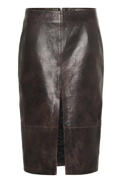 KBBrooklyn Leather Skirt 10105660 Bracken Thumbnail