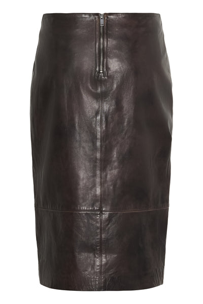 KBBrooklyn Leather Skirt 10105660 Bracken Thumbnail