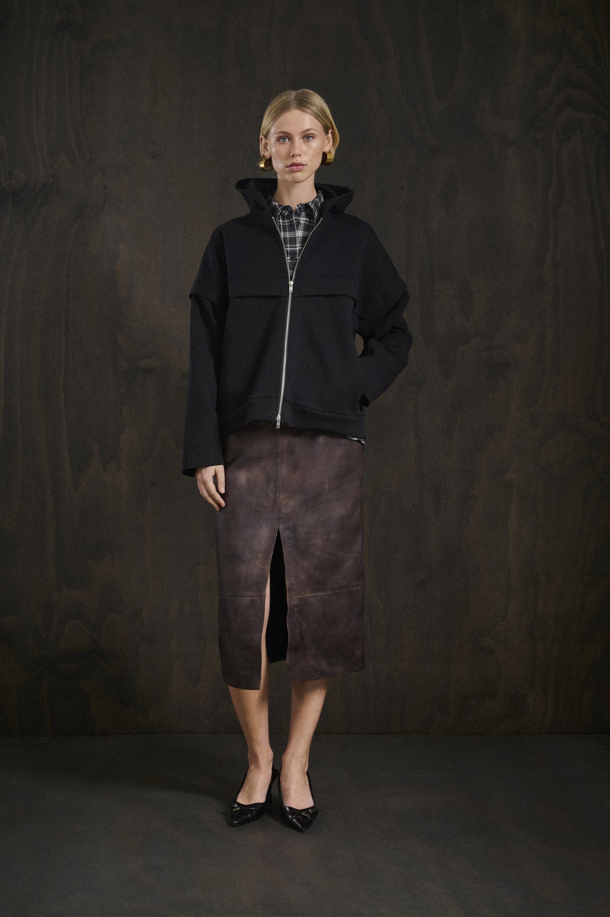 KBBrooklyn Leather Skirt 10105660 Bracken