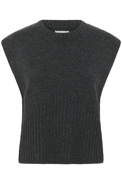KBBerenice Waistcoat Dark Gray Melange - 10105676 Thumbnail