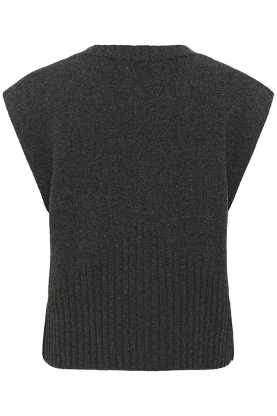 KBBerenice Waistcoat Dark Gray Melange - 10105676 Thumbnail