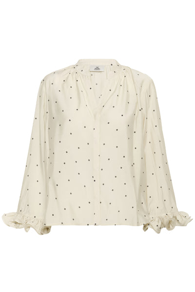 KBCaroline Blouse Caroline Print Egret - 108863 - 10105719 Thumbnail