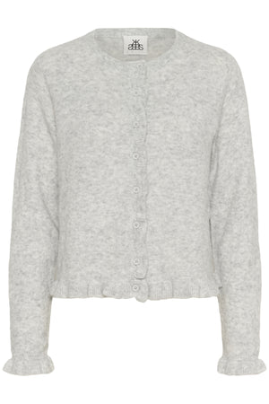KBNoabelle Frill Cardigan Opal Gray Melange - 1638011 - 10105751