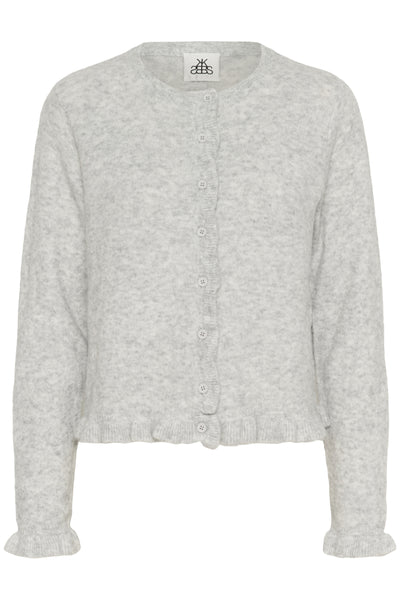 KBNoabelle Frill Cardigan Opal Gray Melange - 1638011 - 10105751 Thumbnail