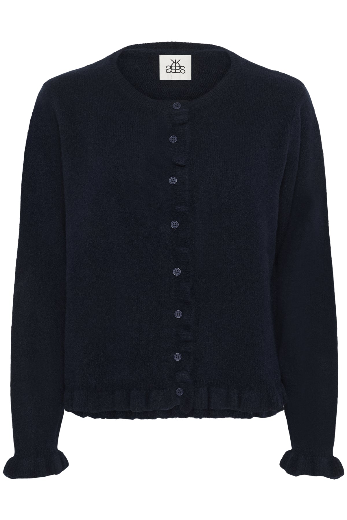 KBNoabelle Frill Cardigan Inkwell - 194016 - 10105751