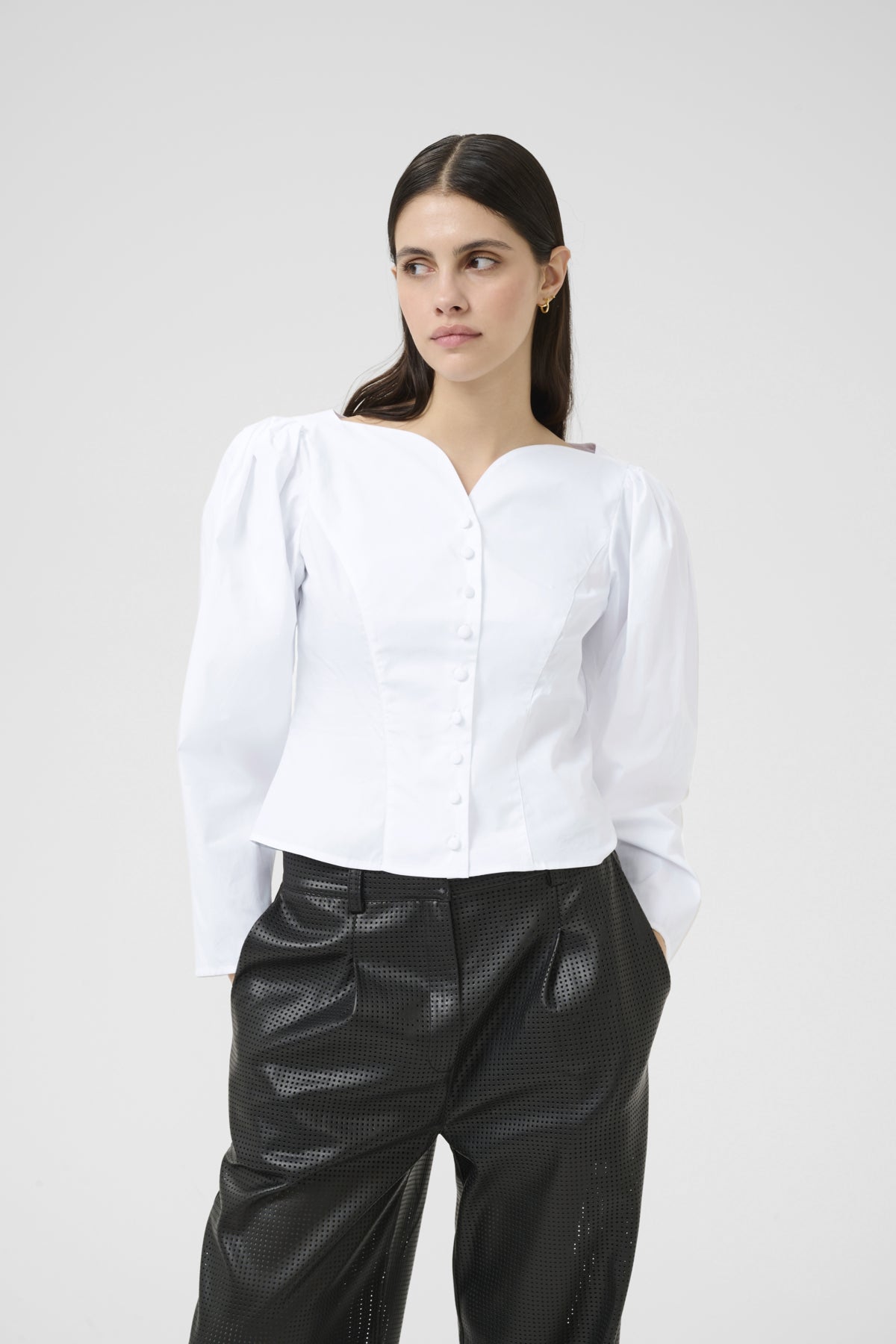 KBClaudia LS Shirt Bright White - 110601 - 10105752