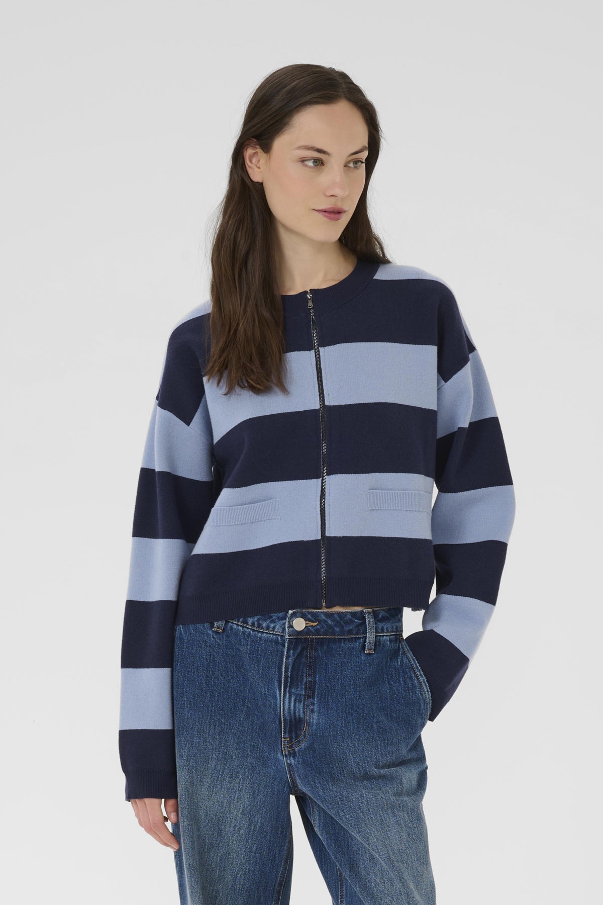 KBDiana Doddie Cardigan Ombre Blue stripe - 108854 - 10105767
