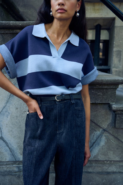 KBDiana Doddie Tee Polo Ombre Blue stripe - 108854 - 10105768 Thumbnail