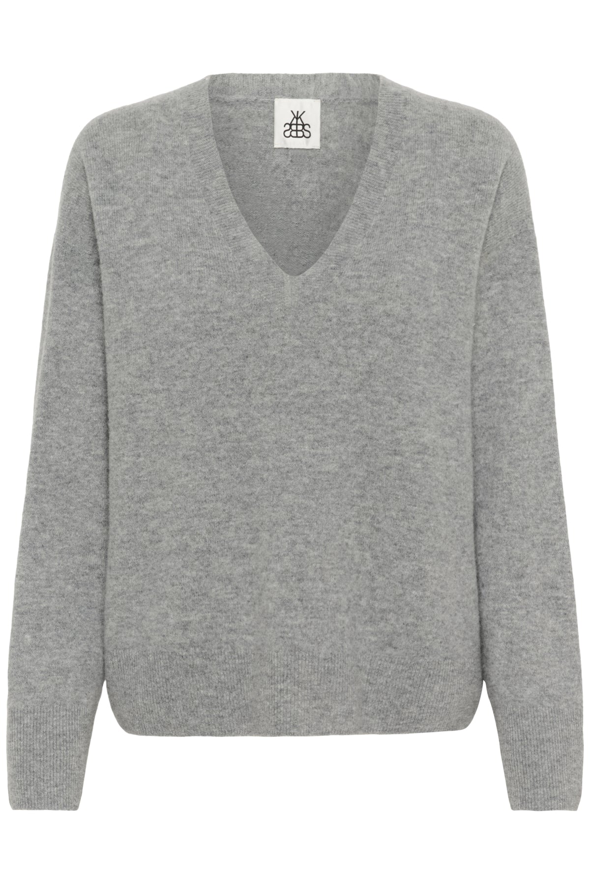 KBAnemone V-neck Medium Grey Melange - 103702 - 10105773