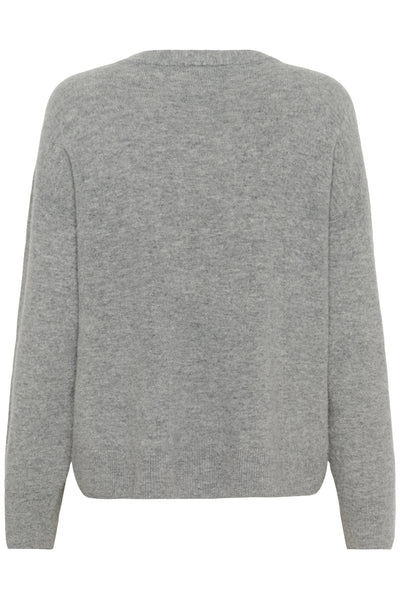 KBAnemone V-neck Medium Grey Melange - 103702 - 10105773 Thumbnail