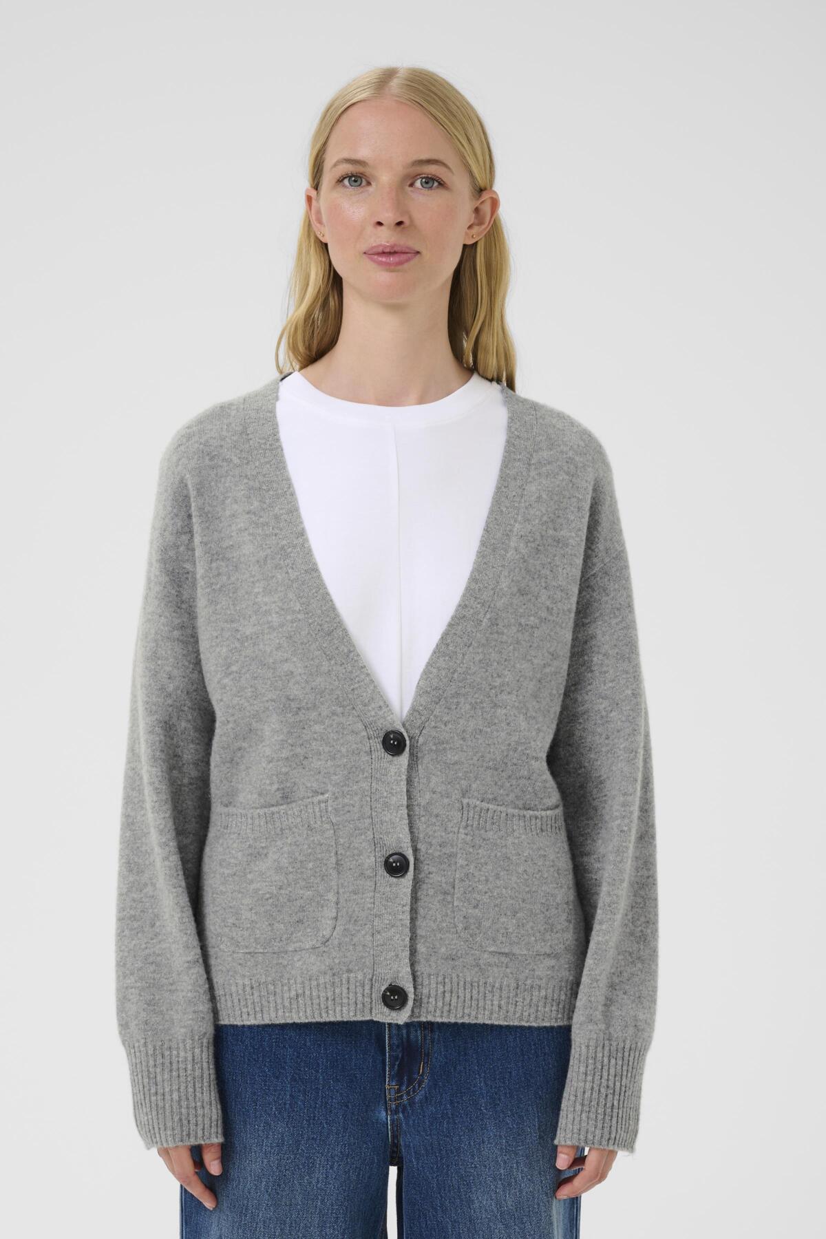 KBAnemone Cardigan Medium Grey Melange - 103702 - 10105774