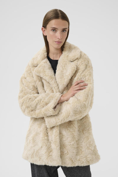 KBBolinda Fur Jacket Egret - 10105804 Thumbnail
