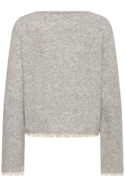 KBEris Cardigan Grey Melange - 105059 - 10105831 Thumbnail