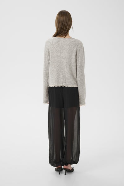 KBEris Cardigan Grey Melange - 105059 - 10105831 Thumbnail