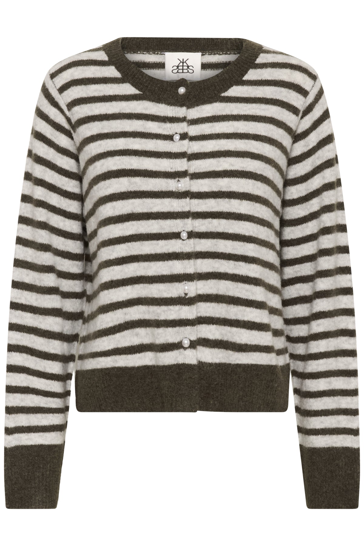 KBNoabelle stripe Cardigan Chocolate Chip Melange Stripe - 10105855