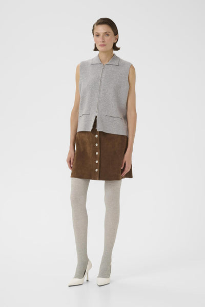 KBEbba Suede Skirt Partridge - 181124 - 10105861 Thumbnail