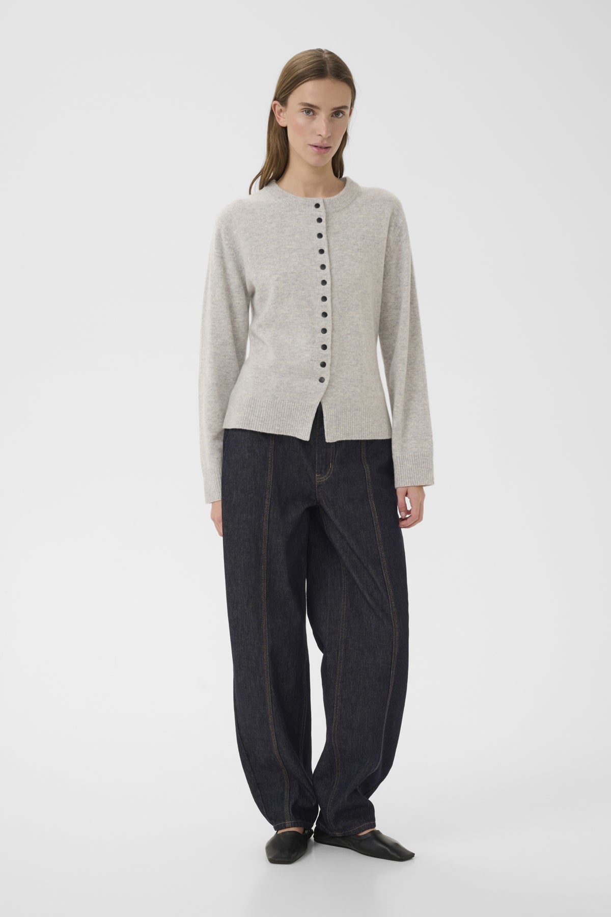 KBEtta Cardigan Light Grey Melange - 109193 - 10105863