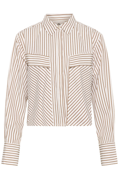 KBElmira Short Shirt Cinnamon Stripe - 109217 - 10105866 Thumbnail