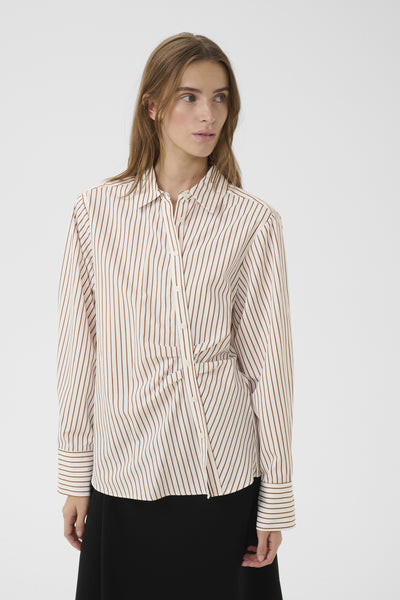 KBElmira Shirt Cinnamon Stripe - 109217 - 10105867 Thumbnail