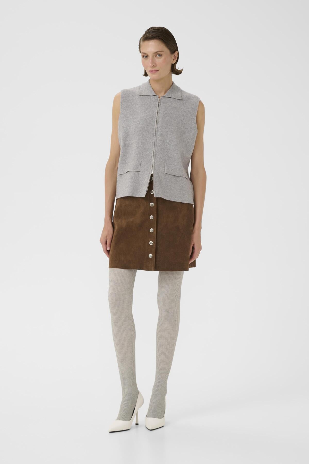 KBElvina Waistcoat Light Grey Melange - 109193 - 10105895