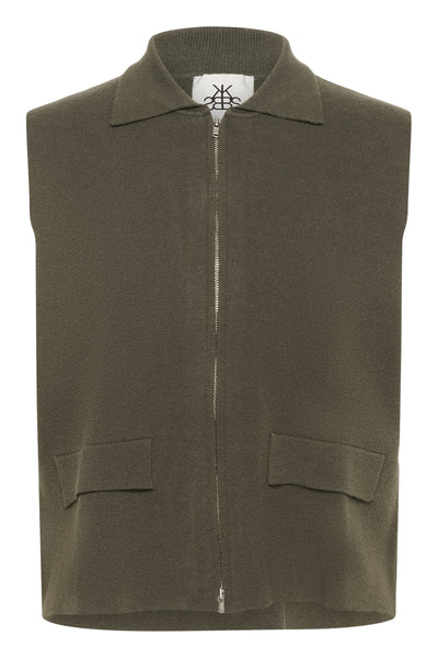 KBElvina Waistcoat Deep Lichen Green - 180312 - 10105895 Thumbnail