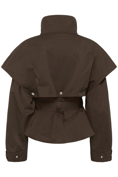 KBDana Short Trench Jacket Chocolate Martini - 191216 - 10105927 Thumbnail