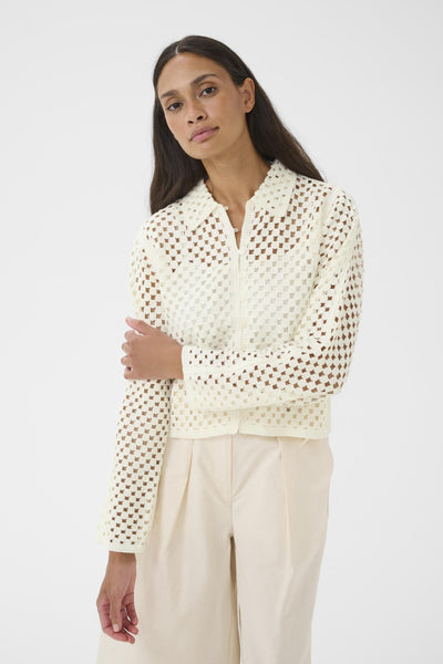 KBFilippa Cardigan Egret - 110103 - 10105952 Thumbnail