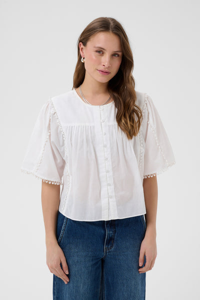 KBFry Blouse Bright White - 110601 - 10105953 Thumbnail