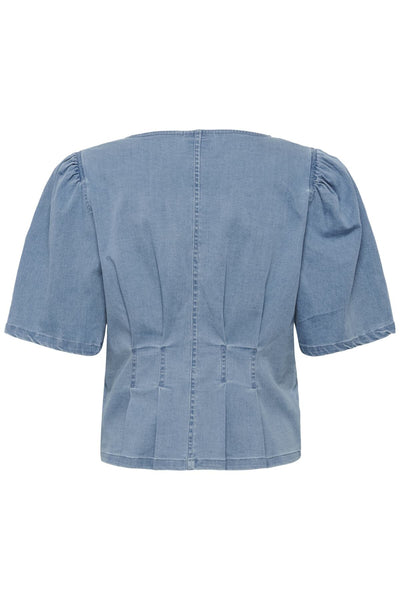 KBFrancie Blouse Light Blue Denim - 100129 - 10105957 Thumbnail