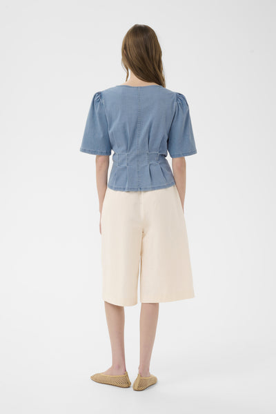 KBFrancie Blouse Light Blue Denim - 100129 - 10105957 Thumbnail