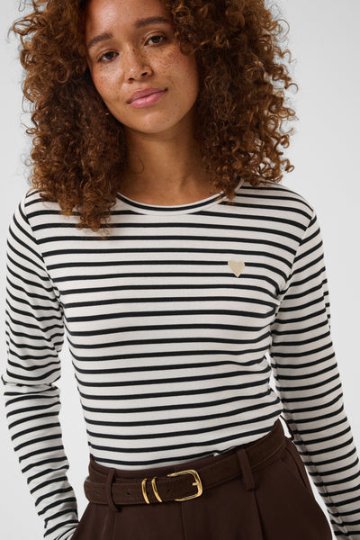 Liddy T-Shirt Chalk/Black-Feather Gray Heart - 10502821 Thumbnail
