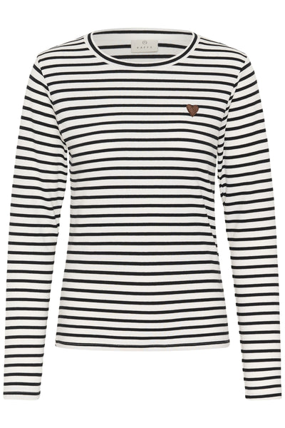 Liddy T-Shirt Chalk/Black - Carafe Heart - 1 - 10502821 Thumbnail
