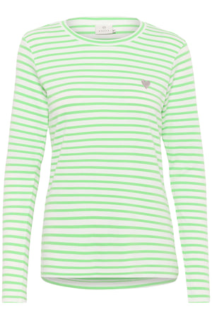 Liddy T-Shirt Chalk/Green- Grey Heart