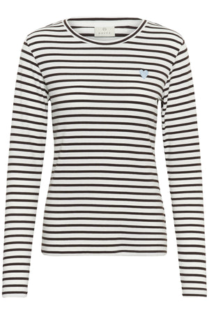 Liddy T-Shirt Chalk / Brown - Blue Heart - 1 - 10502821