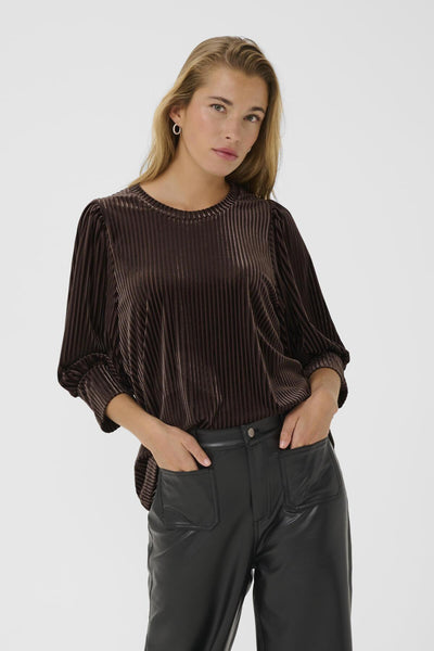 KAcaca Blouse 10503887 Black Coffee Thumbnail